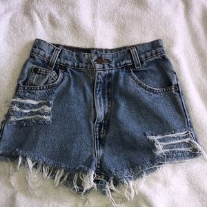 Levi’s denim high waisted shorts
